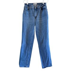 Abercrombie & Fitch Curve Love 8 LONG Jeans 90s Straight Ultra High Rise